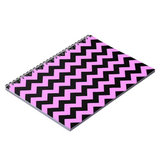 Carnet Zigzag rose et noir (Côté gauche)