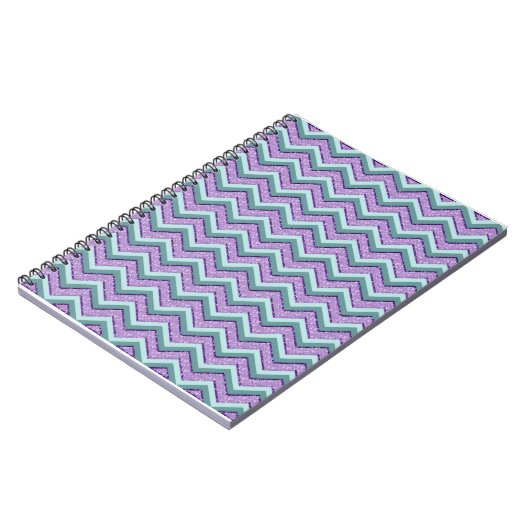 Carnet ZigZag turquoise et Améthyste (Côté gauche)