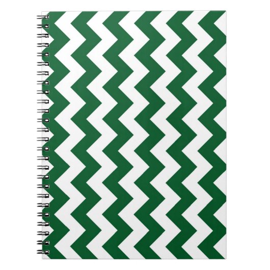 Carnet Zigzag vert et blanc (Devant)