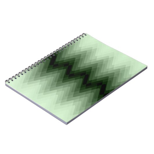 Carnet Zigzag vert foncé et menthe. lancer l'oreiller (Côté gauche)