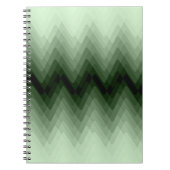 Carnet Zigzag vert foncé et menthe. lancer l'oreiller (Devant)