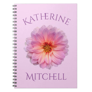 Carnet Zinnia Rose Personnalisé