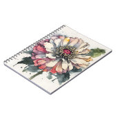 Carnet Zinnia - Watercolor flowers (Côté gauche)