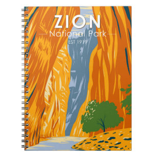Carnet Zion National Park Utah The Narrows Vintage
