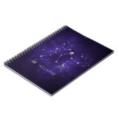 Carnet Zodiac Purple Aquarius | Horoscope astrologique (Côté gauche)