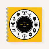 Carnet Zodiaque Indien Personnalisé - Couverture Jaune (Devant)
