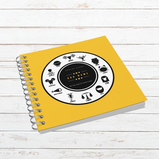 Carnet Zodiaque Indien Personnalisé - Couverture Jaune