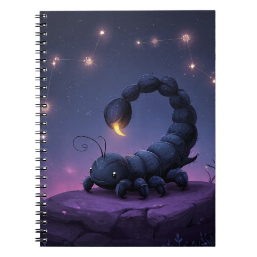 Carnet Zodiaque Scorpio - Scorpion céleste mignon (Devant)