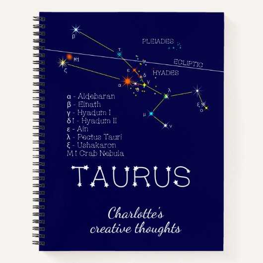 Carnet Zodiaque Taurus (Devant)