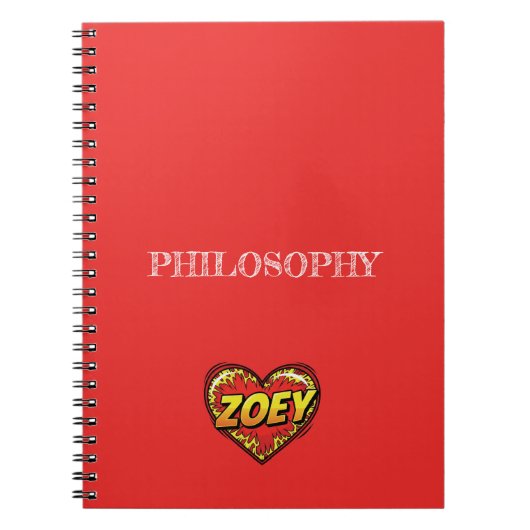 Carnet Zoey Heart Red (Devant)