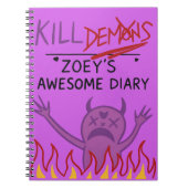 Carnet Zoey’s Awesome Diary – Funny Purple Demon Notebook (Devant)
