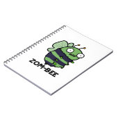 Carnet Zom-bee Drôle Halloween Zombie Bee Pun (Côté gauche)