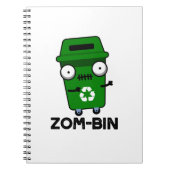 Carnet Zom-bin Funny Halloween Zombie Trash Bin Pun (Devant)