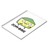 Carnet Zom brie Drôle Halloween Zombie Brie Pun fromage (Côté gauche)