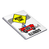 Carnet Zone Noir Mobile Red Sports Car Illinois (Côté Droit)