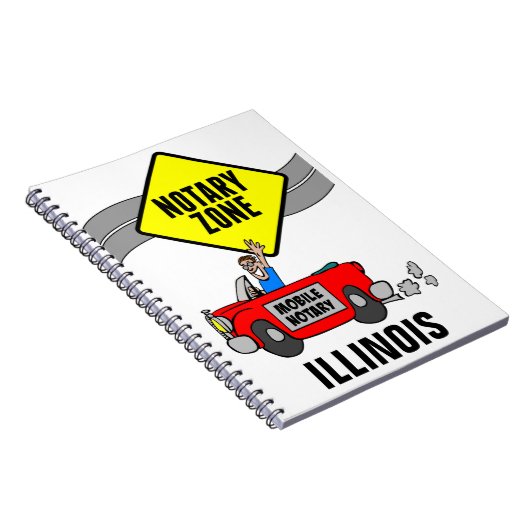 Carnet Zone Noir Mobile Red Sports Car Illinois (Côté Droit)