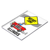 Carnet Zone Noir Mobile Red Sports Car Illinois (Côté gauche)