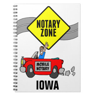 Carnet Zone Notaire Mobile Red Sports Car Iowa