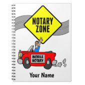Carnet Zone Notaire Mobile Red Sports Car Nom Customisé (Devant)