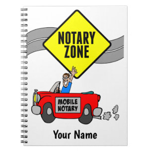 Carnet Zone Notaire Mobile Red Sports Car Nom Customisé