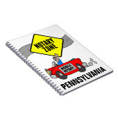 Carnet Zone Notaire Mobile Red Sports Car Pennsylvanie (Côté Droit)