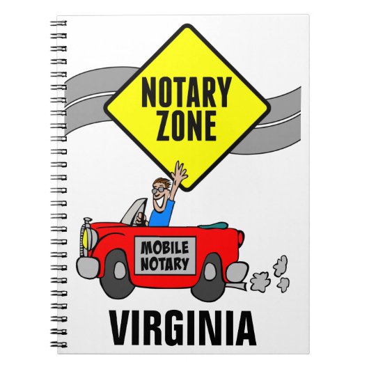 Carnet Zone Notaire Mobile Red Sports Car Virginie (Devant)