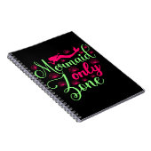Carnet Zone Sirène uniquement en rose chaud et vert néon (Côté Droit)
