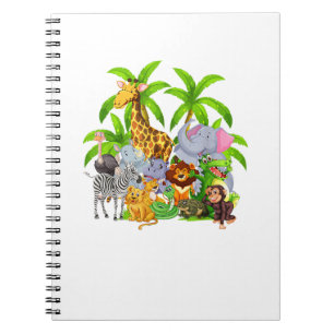 Carnet Zoo Animaux Safari Faune Fête Anniversaire A Day A