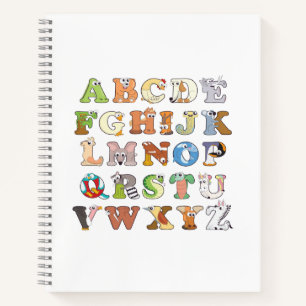 Carnet Zoo - Lettres alphabétiques sur les animaux - Appr