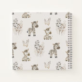 Carnet Zoo Safari Nursery Animaux Baby shower (Dos)