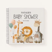 Carnet Zoo Safari Nursery Animaux Baby shower (Devant)