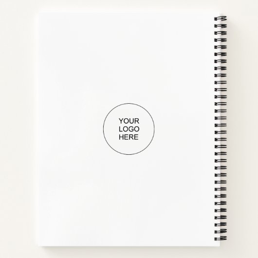 Carnets Ajouter le logo de l'entreprise Texte pers (Dos)