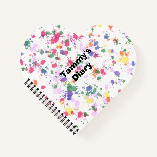 Carnets de coeur en papier recouvert de papier pei (Devant)