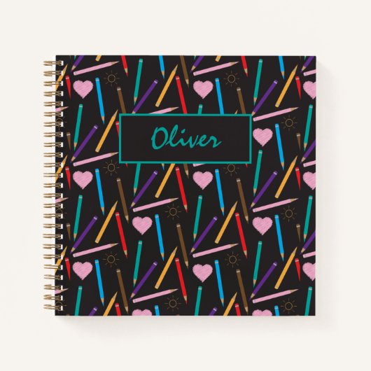 Carnets de couleur Doodle personnalisé Kid Sketchb (Devant)