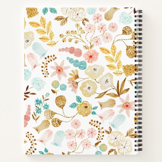 Carnets de fleurs d'automne (Dos)