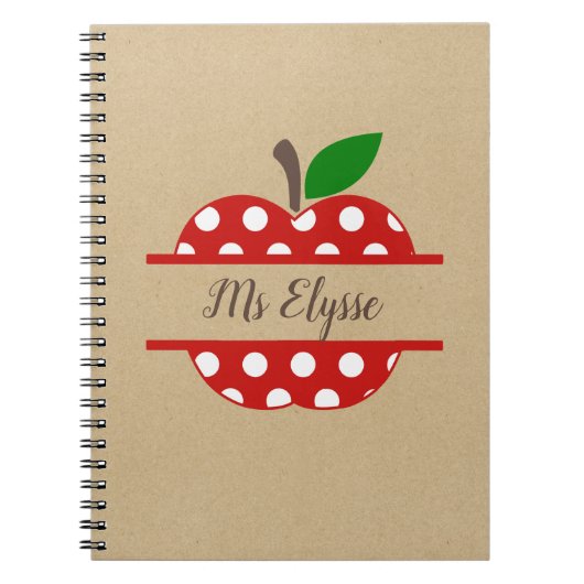 Carnets de l'enseignant Kraft - Pomme Split (Devant)