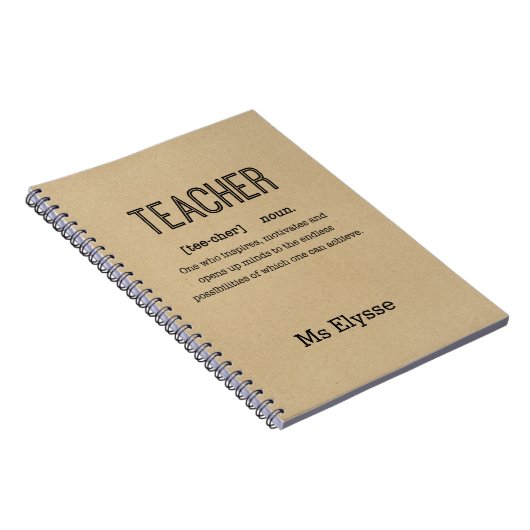 Carnets de l'enseignant - Rustic Kraft Definition (Côté Droit)