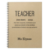 Carnets de l'enseignant - Rustic Kraft Definition (Devant)