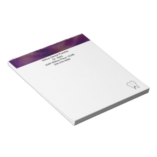 Carnets de notes fractals violet foncé pour dentis (Incliné)