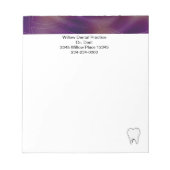 Carnets de notes fractals violet foncé pour dentis (Devant)