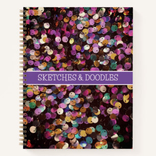 Carnets de paillettes pourpres éclatants