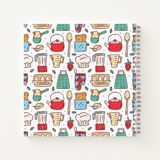 Carnets de recettes d'éléments de cuisson (Dos)