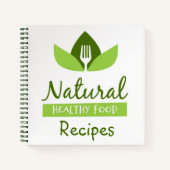 Carnets de recettes naturelles pour aliments sains (Devant)