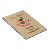 Carnets d'enseignants personnalisés - Rustic Kraft (Côté Droit)