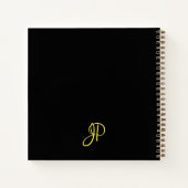 Carnets Gold Script Monogramme Entreprise initiale (Dos)