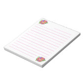 Carnets Lignés Roses Fleurs Colorées (Tourné)
