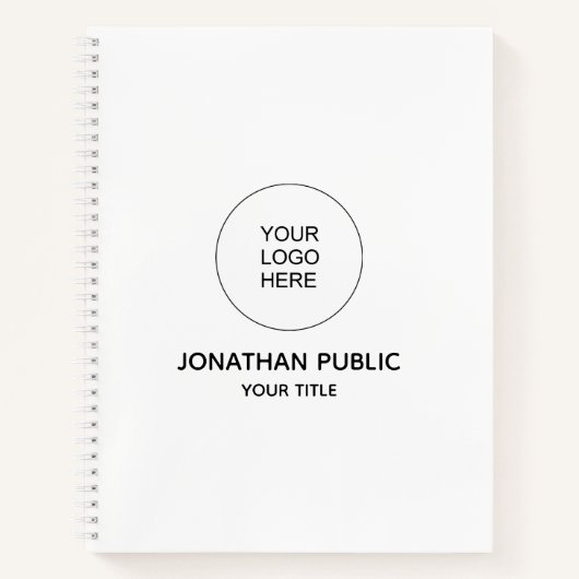 Carnets modèles Ajouter le logo de l'entreprise Te (Devant)