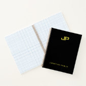 Carnets Monogrammes Black Gold Nom Modèle (Intérieur)