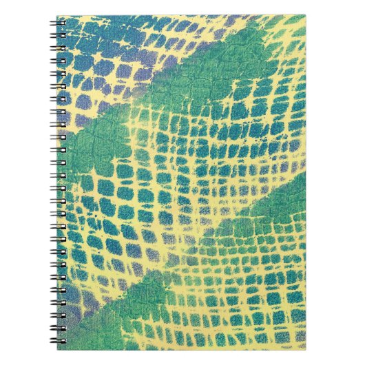 Carnets Motifs Abstraits bleu vert pourpre (Devant)