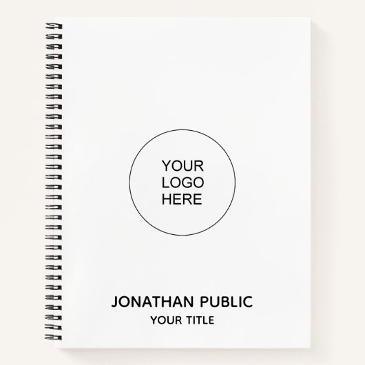 Carnets personnalisés Ajouter le logo de l'entrepr (Devant)